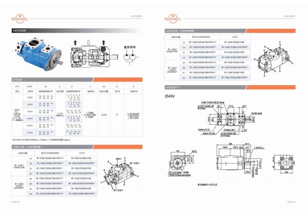 First page of V/VQ Series Double Pumps